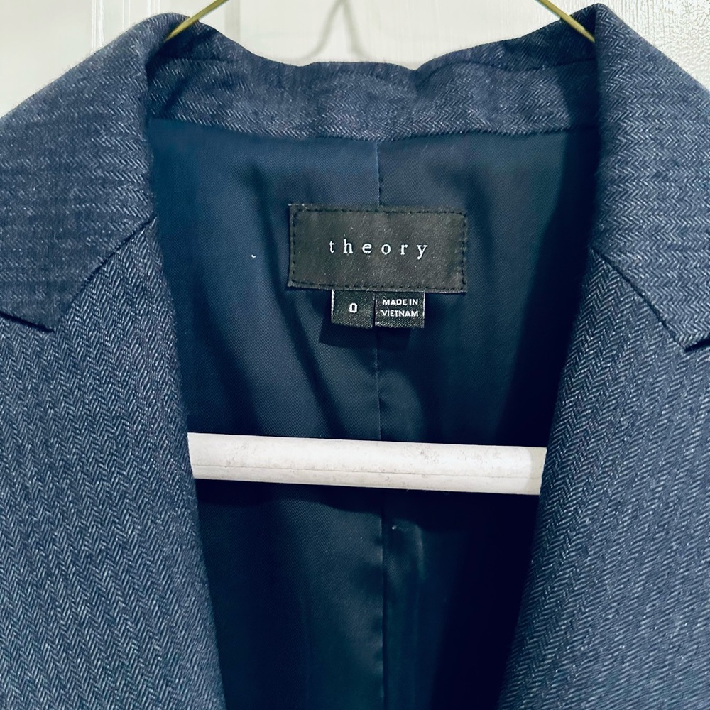 EUC Theory Navy Blazer - Size 0 - Picture 5 of 8